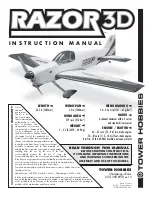 Tower Hobbies Razor 3D Instruction Manual preview