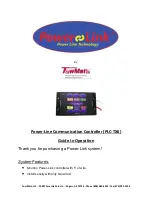 Preview for 1 page of TowMate Powerlink PLC-TX6 Manual To Operation