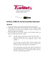 TowMate TM500-315 Instructions preview