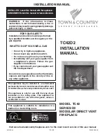 Preview for 1 page of Town & Country Fireplaces D2 Series Installation Manual