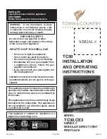 Town & Country Fireplaces TC30.CE3 Installation And Operating Instructions Manual preview