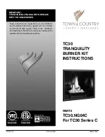 Preview for 1 page of Town & Country Fireplaces TC30.NG04C Instructions Manual