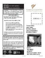 Предварительный просмотр 1 страницы Town & Country Fireplaces TC36.CSTE3 Installation And Operating Instructions Manual