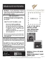 Preview for 1 page of Town & Country Fireplaces TC36 Instruction Manual