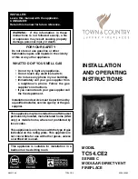 Preview for 1 page of Town & Country Fireplaces TC54.CE2 Series C Installation And Operating Instructions Manual