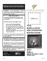 Preview for 1 page of Town & Country Fireplaces TC54 SERIES DMODULAR Installation And Operating Instructions Manual