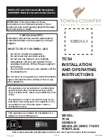 Preview for 1 page of Town & Country Fireplaces TC54D Installation And Operating Instructions Manual