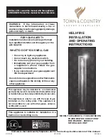 Preview for 1 page of Town & Country Fireplaces TCHF.22BODYA Installation And Operating Instructions Manual