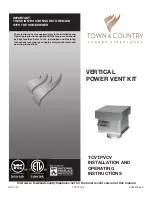 Preview for 1 page of Town & Country Fireplaces TCVT.PVCV Installation And Operating Instructions Manual