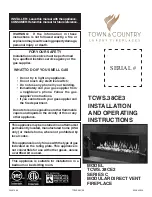 Town & Country Fireplaces TCWS.38CE3 Installation And Operating Instructions Manual preview