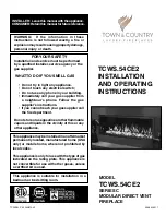 Town & Country Fireplaces TCWS.54CE2 Installation And Operating Insctruction Manual preview