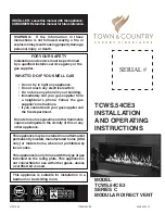 Town & Country Fireplaces TCWS.54CE3 Installation And Operating Instructions Manual preview