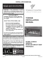 Town & Country Fireplaces TCWS38 Installation Manual preview