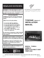 Предварительный просмотр 1 страницы Town & Country Fireplaces TCWS54D Installation Manual