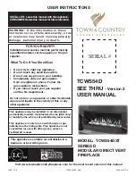 Town & Country Fireplaces TCWS54D User Instructions preview