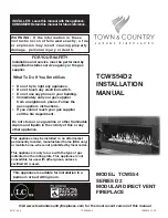 Town & Country Fireplaces TCWS54D2 Installation Manual preview