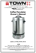 Preview for 1 page of Town Food Service Equipment 39106 Owner'S Manual