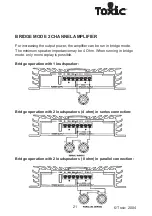 Предварительный просмотр 21 страницы Toxic TOXIC Series Owner'S Manual