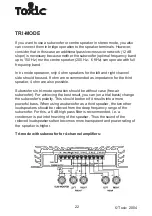 Предварительный просмотр 22 страницы Toxic TOXIC Series Owner'S Manual