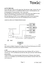 Preview for 5 page of Toxic TXA-400 Owner'S Manual