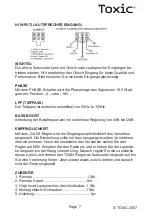 Preview for 7 page of Toxic TXA-400 Owner'S Manual