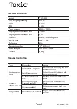 Preview for 8 page of Toxic TXA-400 Owner'S Manual