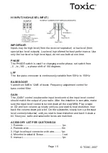 Preview for 15 page of Toxic TXA-400 Owner'S Manual