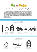 Preview for 1 page of TOY TO ENJOY Premium Dinosaur Pop-Up Kids' Play Tent Quick Manual