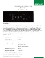 Preview for 1 page of Toyama T13 109 Technical Manual