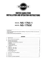 Toyoset NS-1750-1 Installation And Operation Instructions Manual preview