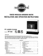 Toyostove FF-50 Instalation And Operation Instructions предпросмотр