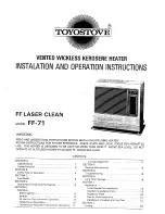 Toyostove FF-71 Installation And Operation Instructions Manual preview