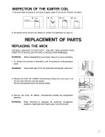 Preview for 10 page of Toyostove KSA-105 Operation And Maintenance Instructions