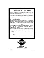 Preview for 31 page of Toyostove Laser 30 Installation And Operation Instructions Manual