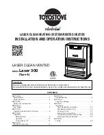 Toyostove Laser 300 A Installation And Operation Instructions Manual preview