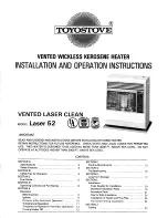 Предварительный просмотр 1 страницы Toyostove Laser 52 Instalation And Operation Instructions