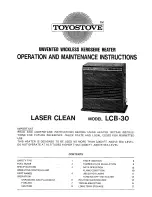 Toyostove LCB-30 Operation And Maintenance Instructions preview