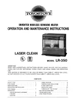 Preview for 1 page of Toyostove LR-350 Operation And Maintenance Instructions