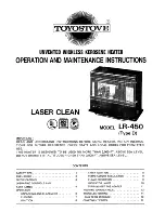 Предварительный просмотр 1 страницы Toyostove LR-450 Operation And Maintenance Instructions