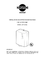 Preview for 1 page of Toyostove OPT-81UL Installation And Operation Instructions Manual