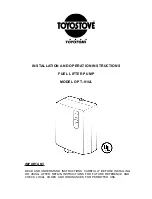 Toyostove OPT-91UL Installation And Operation Instructions Manual preview