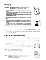 Preview for 8 page of Toyostove RB-2 Operation And Maintenance Instructions