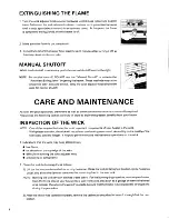 Preview for 10 page of Toyostove RC-37 Operation And Maintenance Instructions