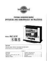 Toyostove RC-37F Operation And Maintenance Instructions preview