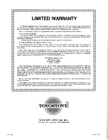 Preview for 18 page of Toyostove RCA-87 Operation And Maintenance Instructions