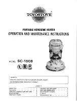 Toyostove SC-150B Operation And Maintenance Instructions preview