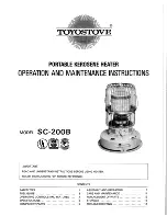 Toyostove SC-200B Operation And Maintenance Instructions предпросмотр