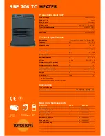 Preview for 1 page of Toyostove SRE 706 TC Datasheet