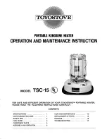 Toyostove TSC-15 Operation And Maintenance Instructions preview