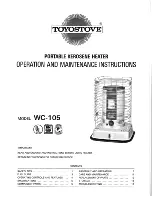 Toyostove WC-105 Operating And Maintenance Instructions Manual предпросмотр